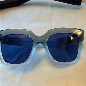 Dolce & Gabbana Blue Lens Gradient Gray Frame Sunglasses. Used in good